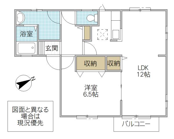 メゾン・セードル(1LDK/1階)の間取り写真