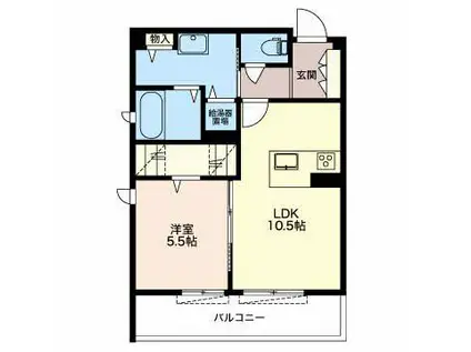 マストテラス金沢長土塀(1LDK/1階)の間取り写真