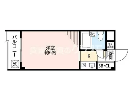 ビバリーヒルズ泉尾(1K/1階)の間取り写真