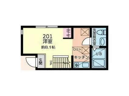 ガーベラ希望ヶ丘(ワンルーム/2階)の間取り写真