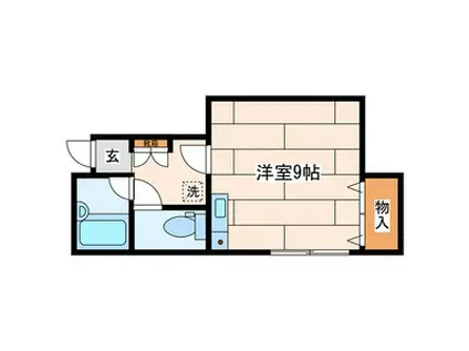 メゾンドール(ワンルーム/1階)の間取り写真