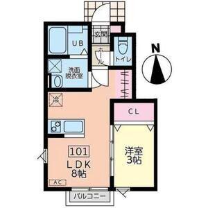 ESCONDITE卸町II(1LDK/1階)の間取り写真