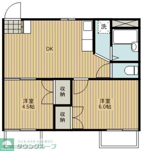 メゾンドール2番館(2DK/1階)の間取り写真