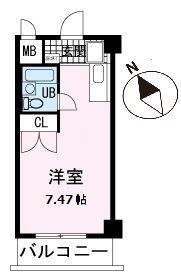 第2のぼりマンション(ワンルーム/4階)の間取り写真