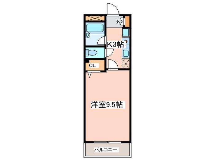 アーク登戸(1K/4階)の間取り写真