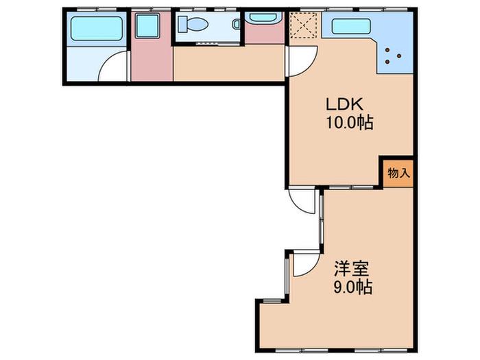 梅香3丁目マンション(1LDK/2階)の間取り写真