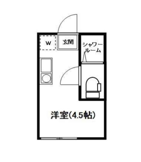 テラス京成高砂(ワンルーム/1階)の間取り写真