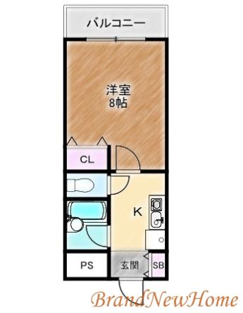サカイ東ビル(1K/3階)の間取り写真
