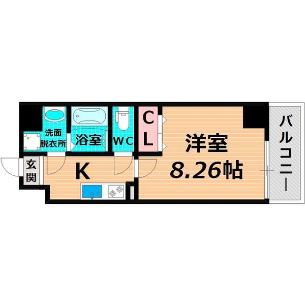 イデアル城東(1K/2階)の間取り写真