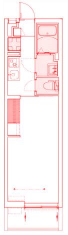 リブリ・S-CENTER.BUILD II(1K/3階)の間取り写真