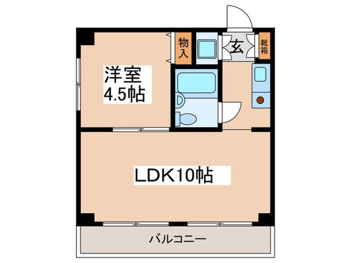 メゾンドフレール(1LDK/3階)の間取り写真