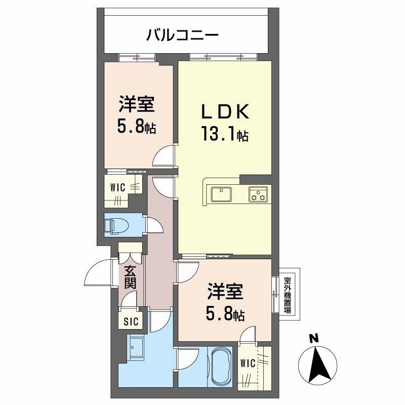 シャーメゾン東雲(2LDK/4階)の間取り写真