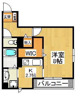 マーベラス(1K/3階)の間取り写真