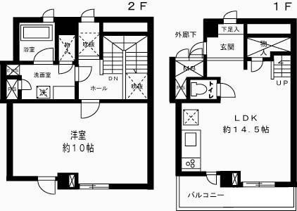ツインビュー御茶ノ水(1LDK/4階)の間取り写真