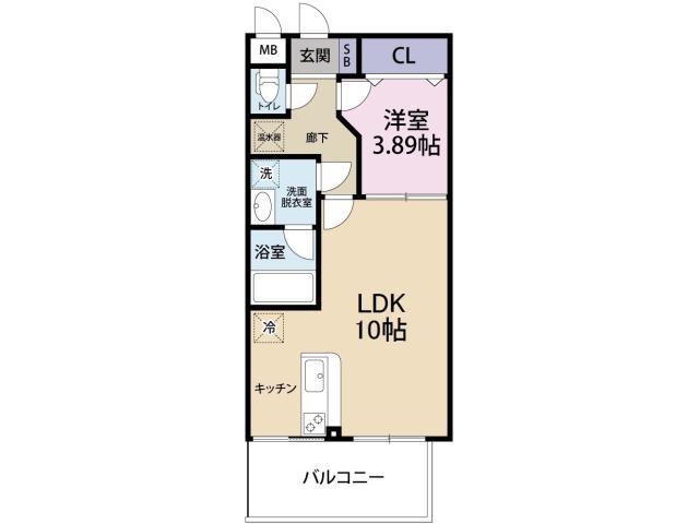 TOKUSHIMA MIDTOWER(1LDK/8階)の間取り写真