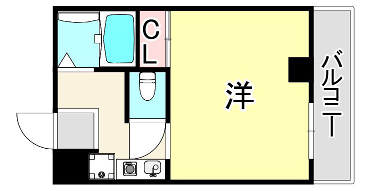 UTレジデンス六甲(ワンルーム/5階)の間取り写真