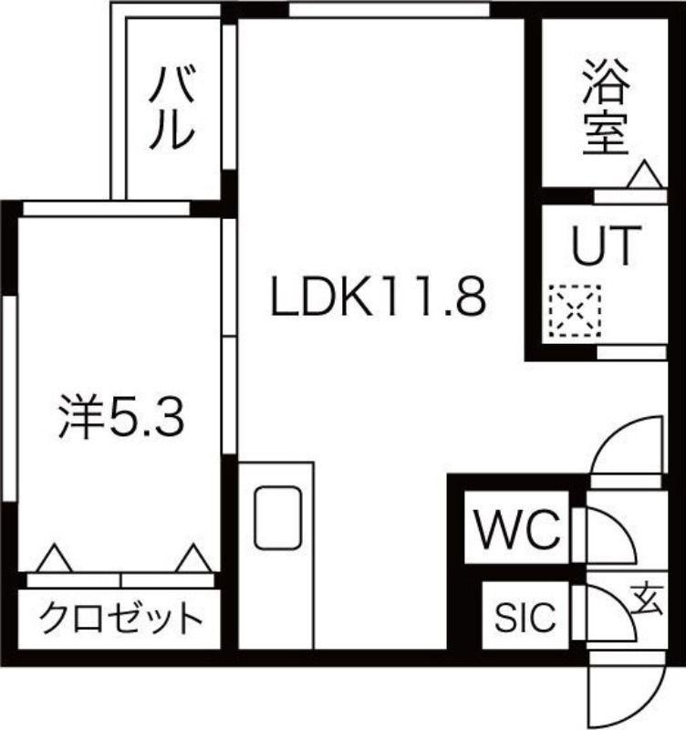アストン・エム(1LDK/3階)の間取り写真