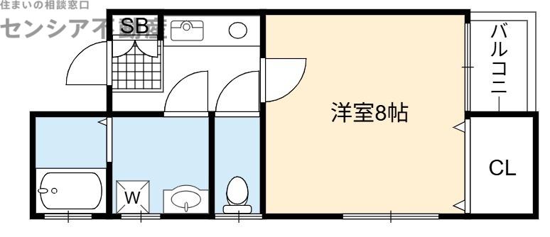 ハウゼマスミ(1K/1階)の間取り写真