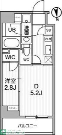 ALTERNA東池袋(2K/2階)の間取り写真