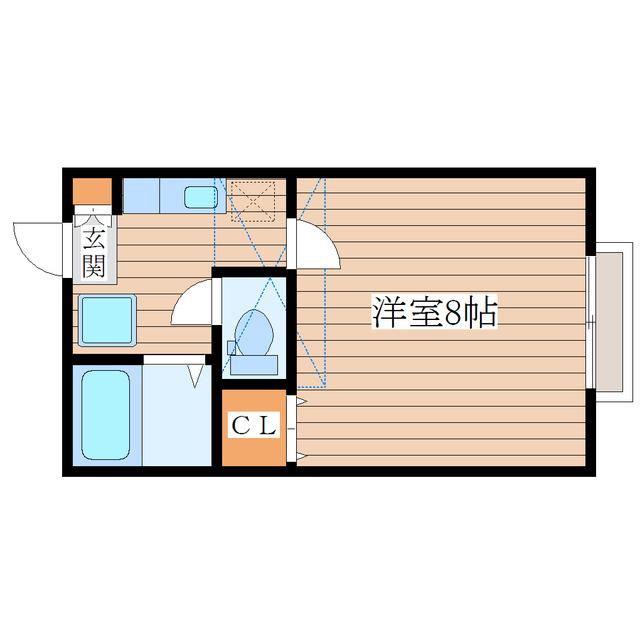 サンハイツV(1K/1階)の間取り写真