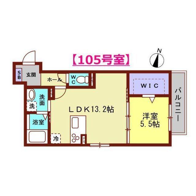LE CIEL(1LDK/1階)の間取り写真