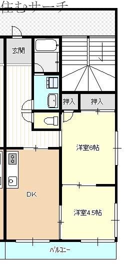 メゾンセイフウ(2DK/3階)の間取り写真