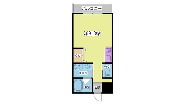リリーセノラ(1K/2階)の間取り写真