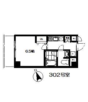 NEST138(1K/3階)の間取り写真
