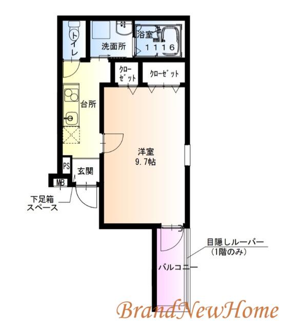 フジパレス西湊I番館(1K/1階)の間取り写真