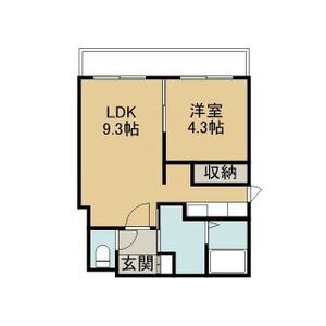 アンジュール(1LDK/3階)の間取り写真