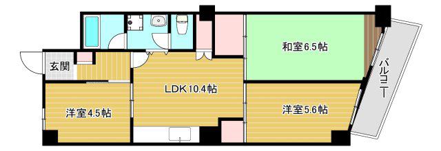 ヒル・ブリッジヒルNO1(2SLDK/3階)の間取り写真