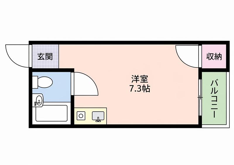 ツインプラザ中宮1番館(ワンルーム/1階)の間取り写真