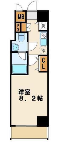 プレスタイル入谷(1K/5階)の間取り写真