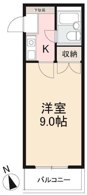 ハイム花園(1K/1階)の間取り写真