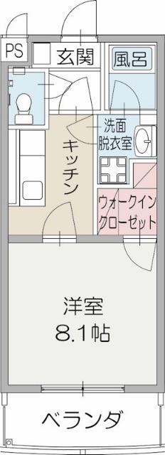 カーサ森下(1K/1階)の間取り写真