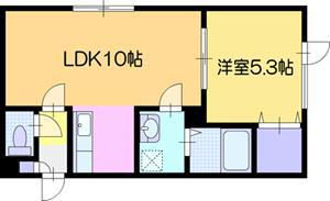 ラフォルトゥーナ文京台(1LDK/2階)の間取り写真