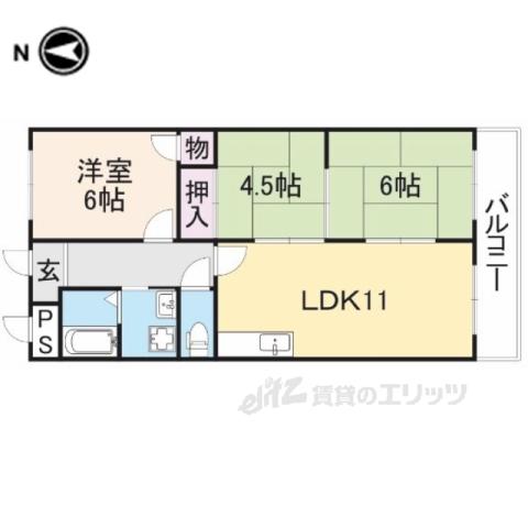 プランドールメゾン(3LDK/3階)の間取り写真