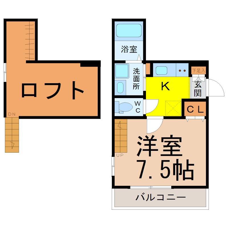 IN STYLE DOTOKU(1K/1階)の間取り写真