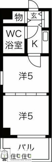 プリンセス豊田(2K/2階)の間取り写真