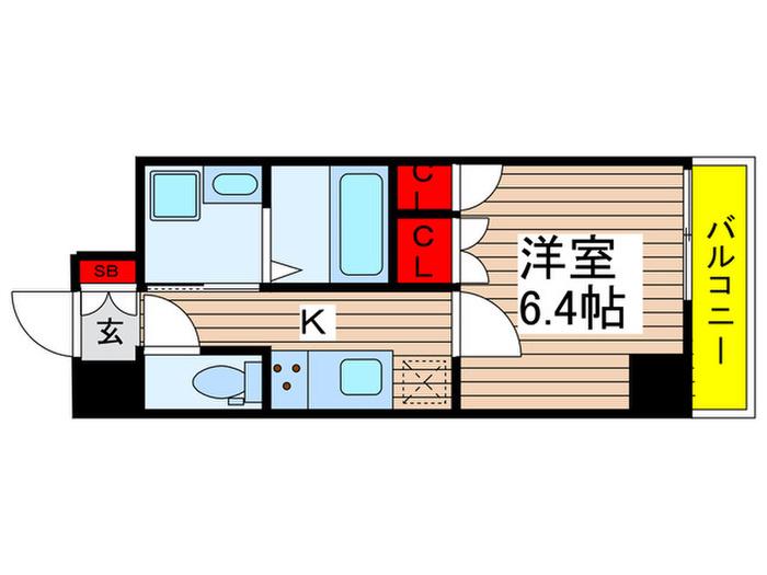 ロイジェント新高島平(1K/5階)の間取り写真