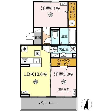 テールエリテ(2LDK/1階)の間取り写真