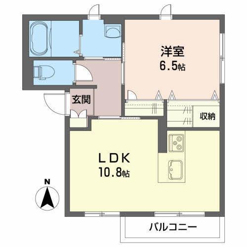ルラーシュ(1LDK/1階)の間取り写真
