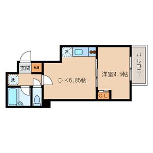 ビバリーホームズ吉祥寺(1DK/2階)の間取り写真