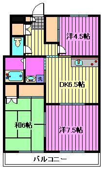 大宮MS(3DK/2階)の間取り写真