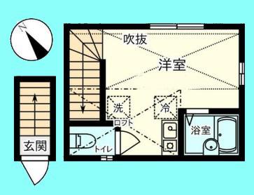 フォレスタ西小山(ワンルーム/2階)の間取り写真