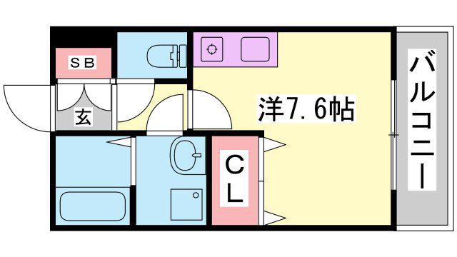 BLUE GRASS(1K/2階)の間取り写真