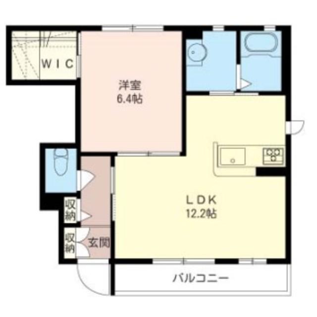 フェリーチェB(1LDK/1階)の間取り写真