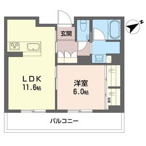 レガリータII(1LDK/3階)の間取り写真