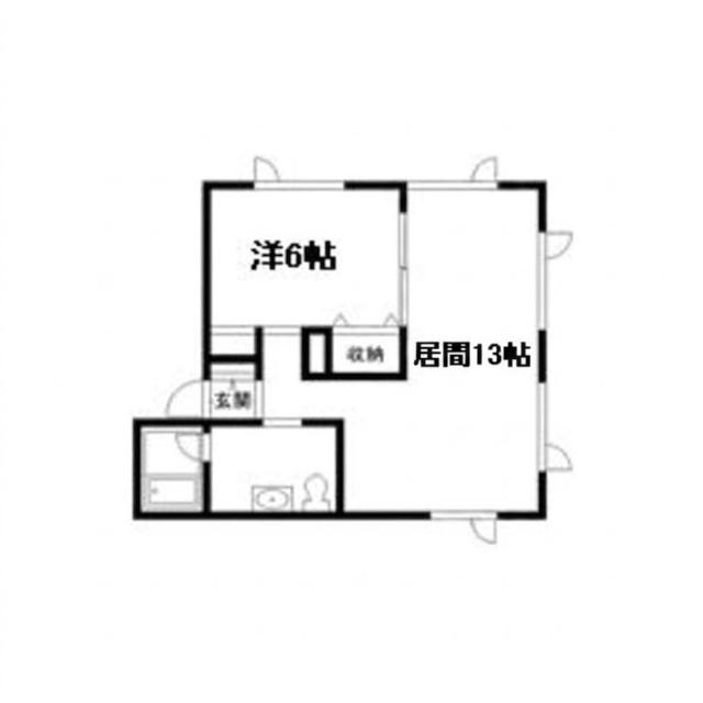 たいせつカムイ(1LDK/1階)の間取り写真
