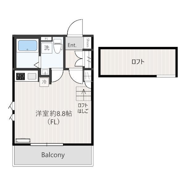 アノンテラス久地I(ワンルーム/3階)の間取り写真